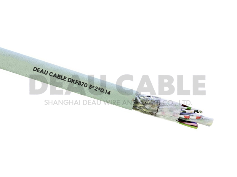 5對 雙護(hù)套雙絞屏蔽拖鏈電纜DKF870 5*2*0.14